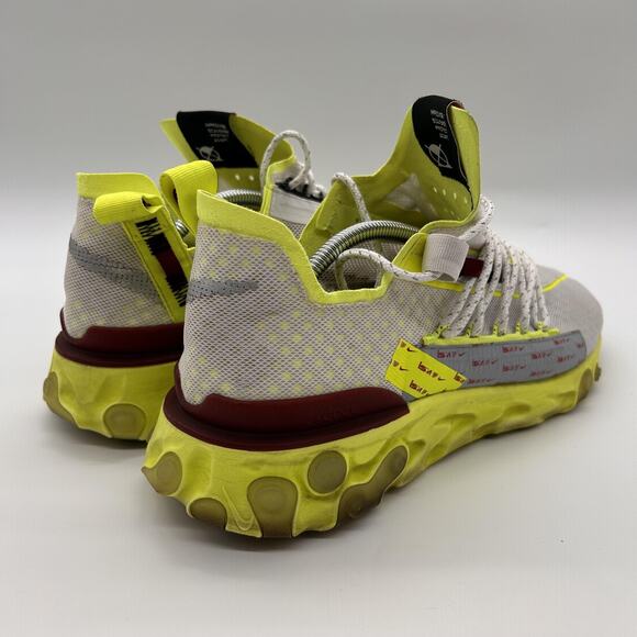 Nike ISPA‎ React WR Shoes Mens 11.5 White Yellow Volt Sneakers Running Comfort - Picture 6 of 11